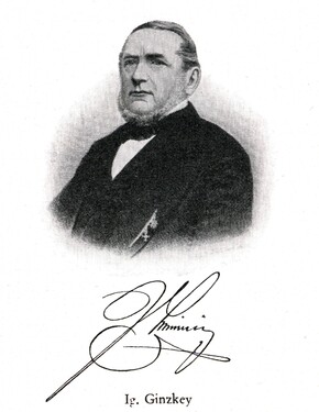 IGNAZ GINZKEY (1819-1876) - ZAKLADATEL TOVÁRNY NA KOBERCE VE VRATISLAVICÍCH