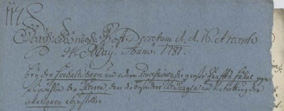 Dekret Josefa II. z roku 1781 o nošení cechovních praporů