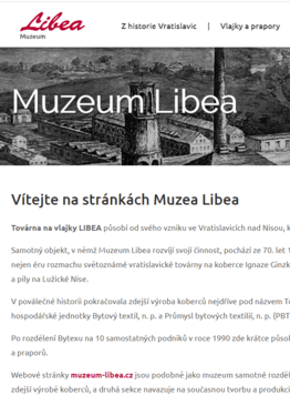 SPOUŠTÍME WEB MUZEUM-LIBEA.CZ